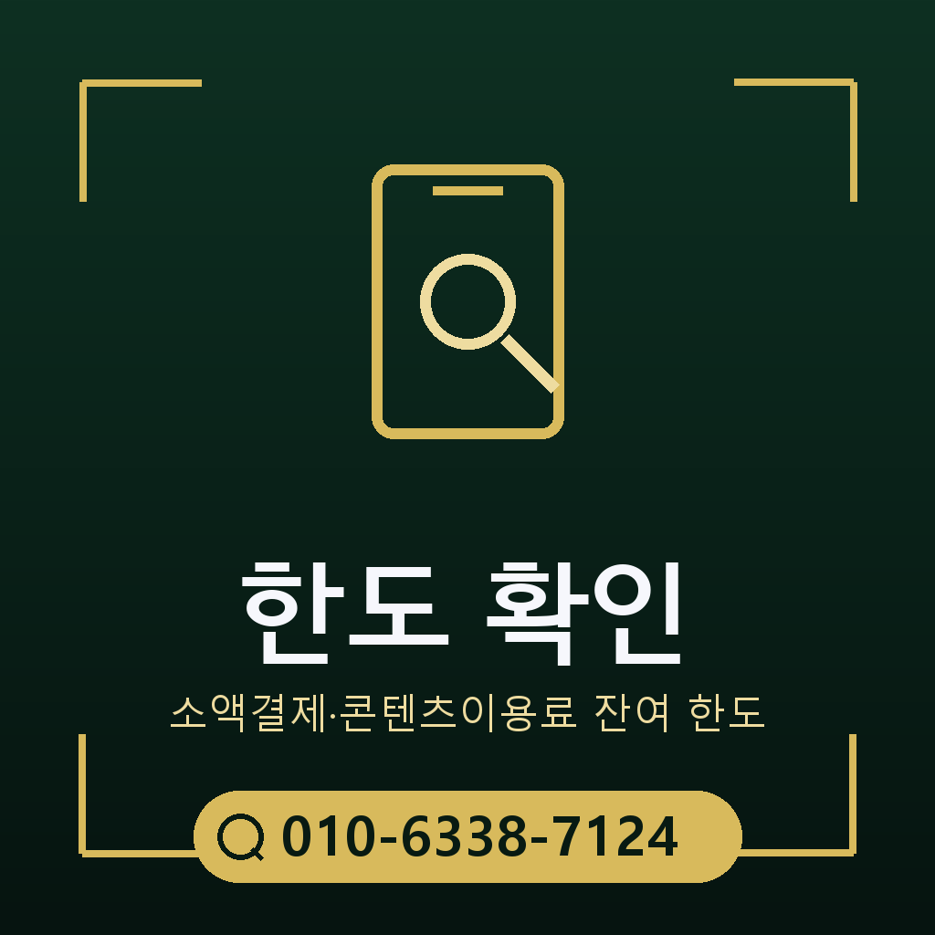 소액결제 한도 확인